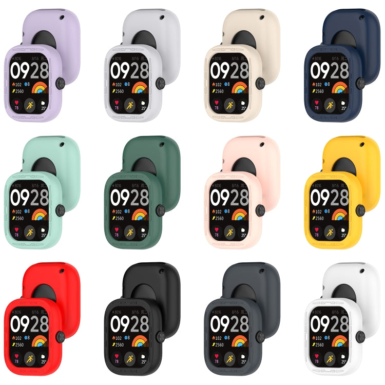 For Redmi Watch 4 Silicone Smart Watch Protective Case(White) by buy2fix