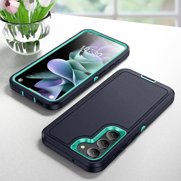 For Samsung Galaxy S24 5G / S25 5G Life Waterproof Rugged Phone Case(Dark Blue + Light Blue) by buy2fix