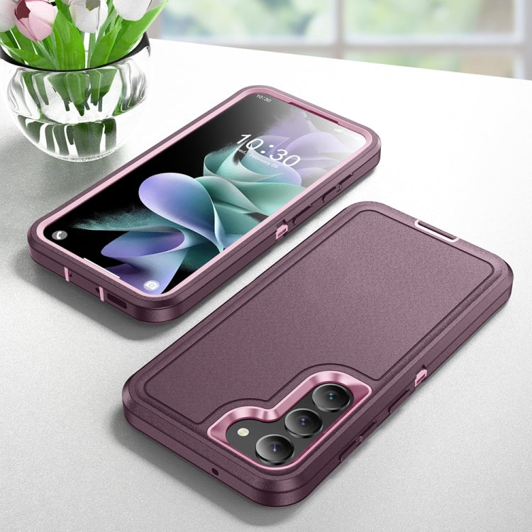 For Samsung Galaxy S24 5G / S25 5G Life Waterproof Rugged Phone Case(Purple + Pink) by buy2fix