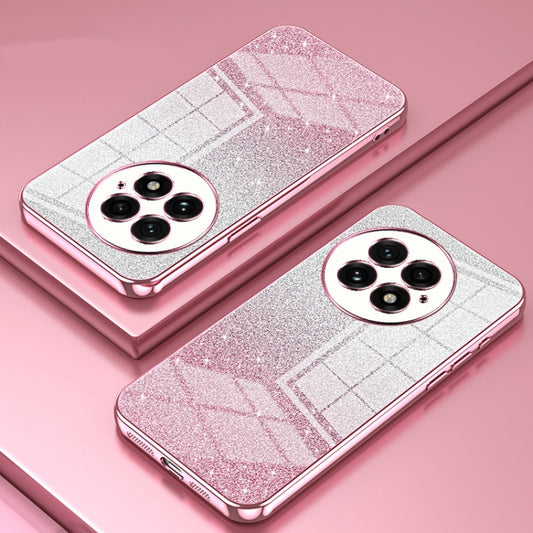 For OnePlus 13 Gradient Glitter Powder Electroplated Phone Case(Pink) by buy2fix