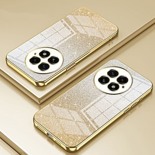 For OnePlus 13 Gradient Glitter Powder Electroplated Phone Case(Gold) by buy2fix