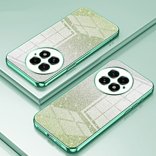 For OnePlus 13 Gradient Glitter Powder Electroplated Phone Case(Green) by buy2fix
