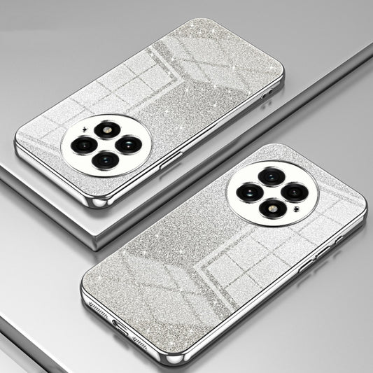 For OnePlus 13 Gradient Glitter Powder Electroplated Phone Case(Silver) by buy2fix