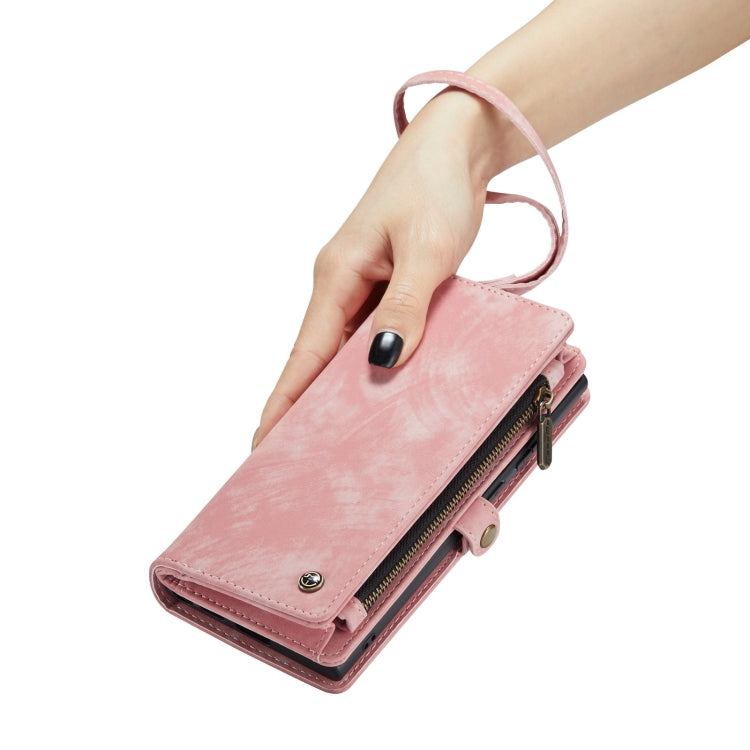 For Samsung Galaxy Note20 CaseMe-008 Detachable Multifunctional Horizontal Flip Leather Case with Card Slot & Holder & Zipper Wallet & Photo Frame (Pink) by CaseMe