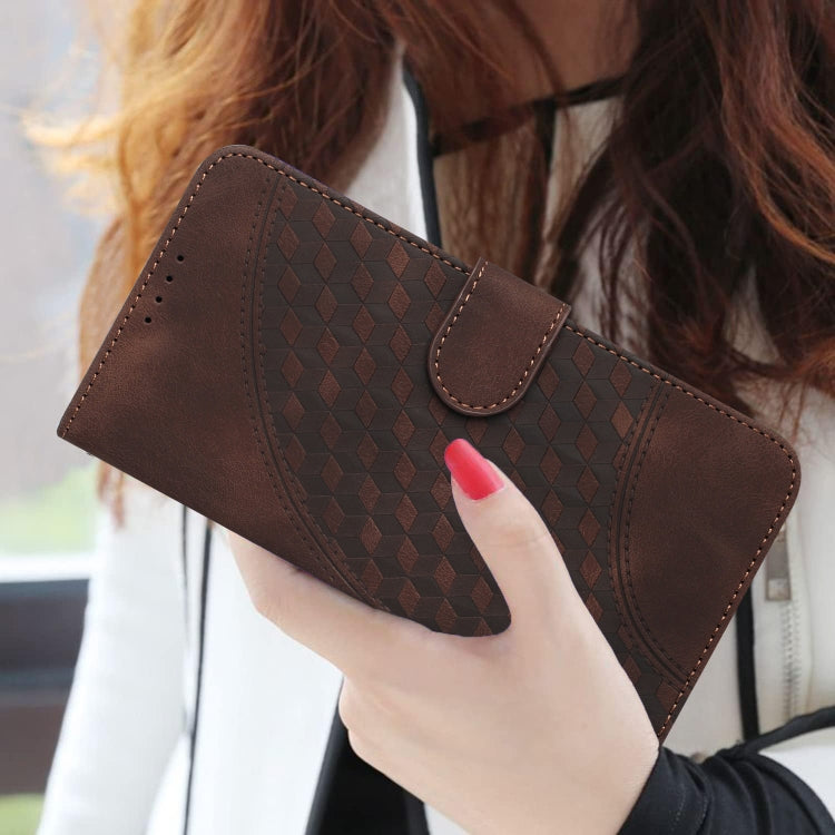 For Xiaomi 13 YX0060 Elephant Head Embossed Phone Leather Case with Lanyard(Coffee) by buy2fix