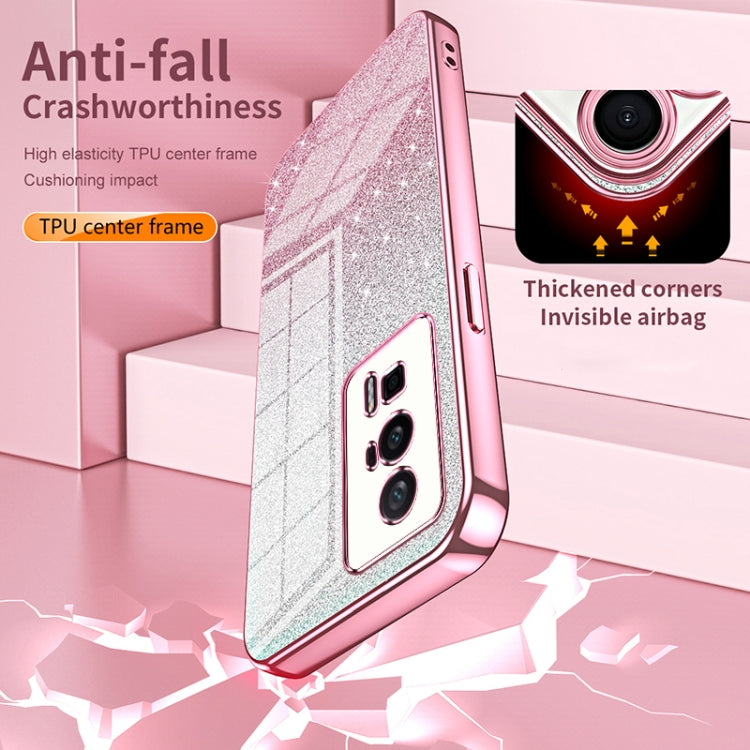 For Xiaomi 14 Ultra Gradient Glitter Powder Electroplated Phone Case(Purple) by buy2fix