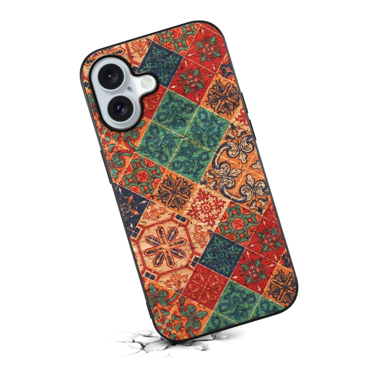 For iPhone 16 Four Seasons Flower Language Series TPU Phone Case(Winter Blue) by buy2fix