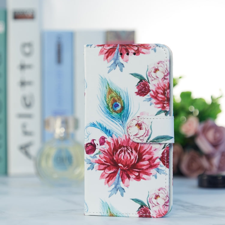For Blackview A53 Pro Painted Pattern Horizontal Flip Leather Phone Case(Peacock Flower) by buy2fix