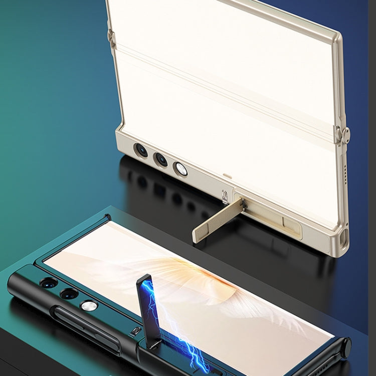 For Honor V Purse GKK Ultra-thin Full Coverage Shockproof Phone Case with Holder(Black) - Honor Cases by buy2fix | Online Shopping UK | buy2fix