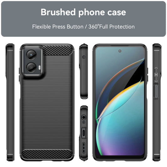 For Motorola Moto G 5G 2024 Carbon Fiber Brushed Texture TPU Phone Case(Black) by buy2fix