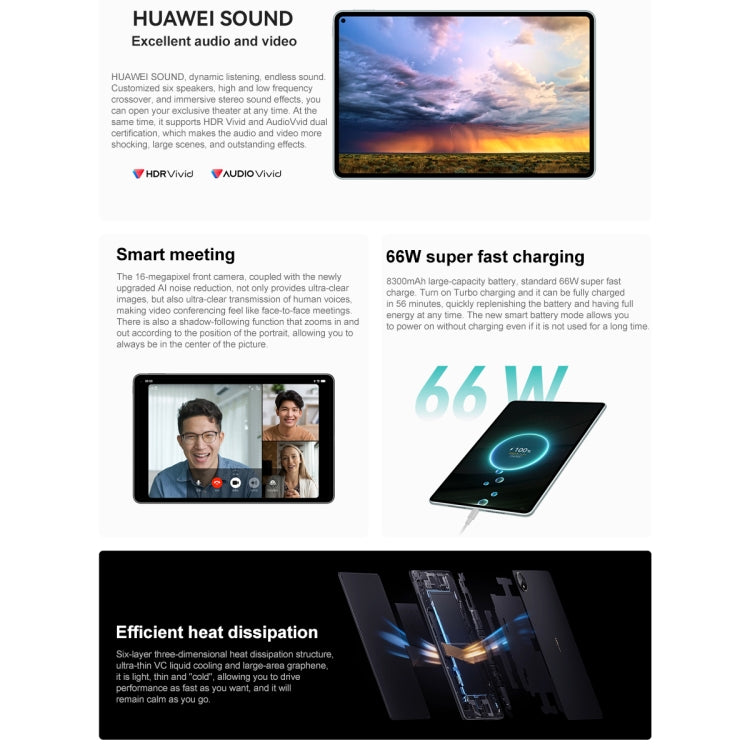 HUAWEI MatePad Pro 11 inch 2024 WiFi, 12GB+256GB, HarmonyOS 4 Bidirectional Beidou Satellite Communication, Not Support Google Play(Black) by Huawei