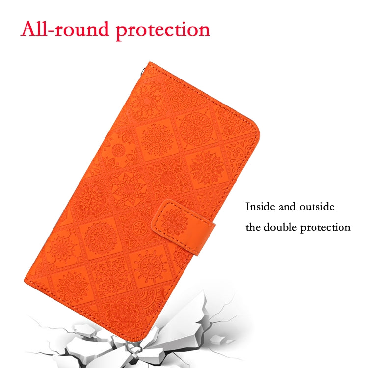 For Google Pixel 9 Pro XL Ethnic Style Embossed Pattern Leather Phone Case(Orange) by buy2fix