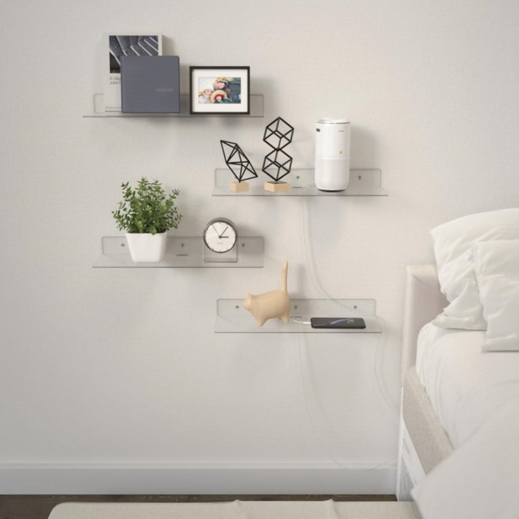 YX074 4pcs / Set Acrylic Storage Rack Anime Ornaments Cosmetics Wall Mount Bracket by buy2fix