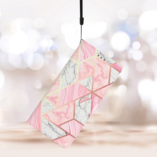 For Blackview A53 Pro Colored Drawing Leather Phone Case(Pink Marble) by buy2fix