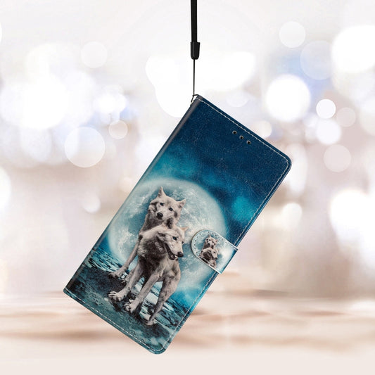 For Blackview A55 Pro Colored Drawing Leather Phone Case(Twin Wolves) by buy2fix