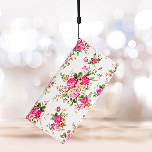 For Blackview A55 Pro Colored Drawing Leather Phone Case(Peonies) by buy2fix