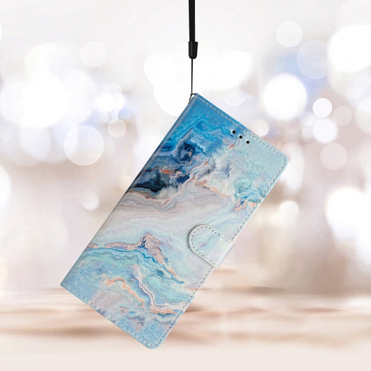 For Blackview A55 Pro Colored Drawing Leather Phone Case(Blue Marble) by buy2fix