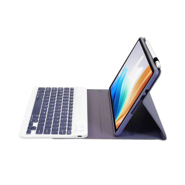 For OnePlus Pad Go / OPPO Pad Air2 / Neo OP14 TPU Ultra-thin Detachable Bluetooth Keyboard Leather Case(Purple) by buy2fix
