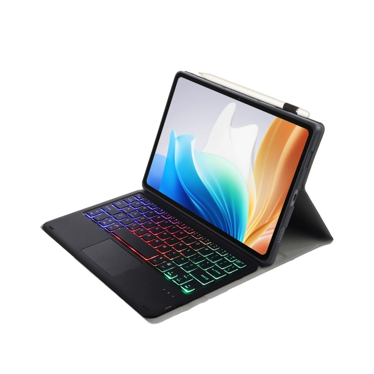 For OnePlus Pad Go / OPPO Pad Air2 / Neo OP14-AS TPU Ultra-thin Detachable Backlight Bluetooth Keyboard Leather Case with Touchpad(Black) by buy2fix