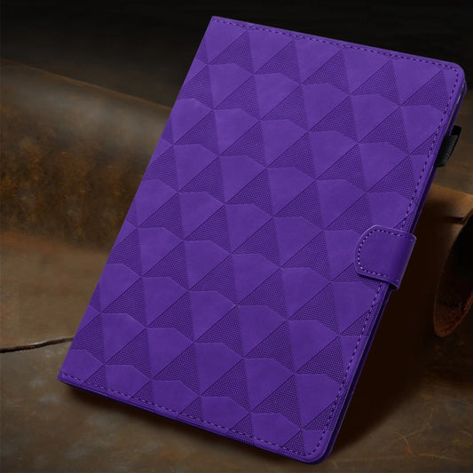 For Lenovo Tab M11/Xiaoxin Pad 11 2024 Diamond Texture Embossed Leather Smart Tablet Case(Purple) by buy2fix