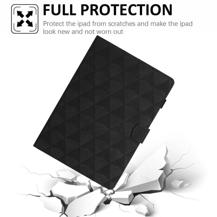For Lenovo Tab M11/Xiaoxin Pad 11 2024 Diamond Texture Embossed Leather Smart Tablet Case(Black) by buy2fix