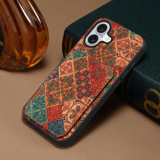 For iPhone 16 Dual Card Slot Holder Phone Case(Winter Blue) by buy2fix