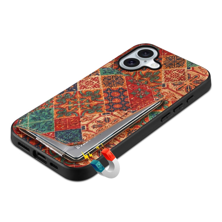 For iPhone 16 Dual Card Slot Holder Phone Case(Winter Blue) by buy2fix