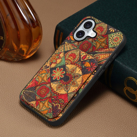 For iPhone 16 Plus Dual Card Slot Holder Phone Case(Autumn Yellow) by buy2fix