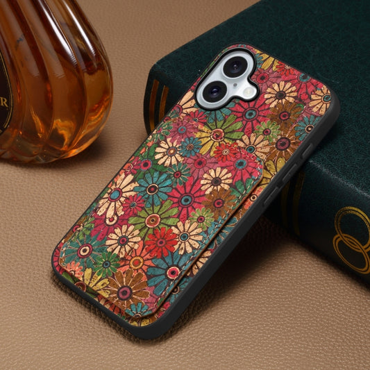 For iPhone 16 Plus Dual Card Slot Holder Phone Case(Spring Green) by buy2fix