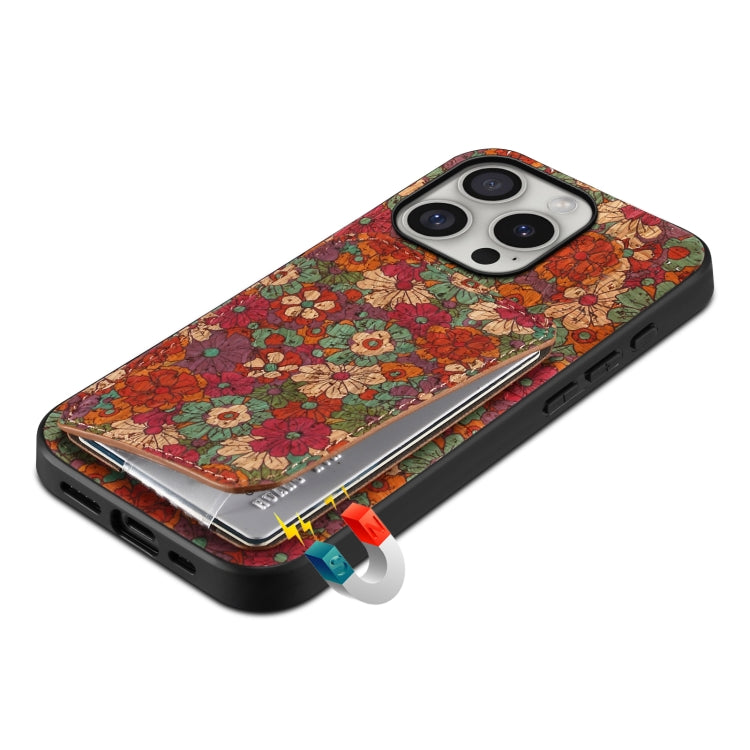For iPhone 16 Pro Max Dual Card Slot Holder Phone Case(Summer Red) by buy2fix