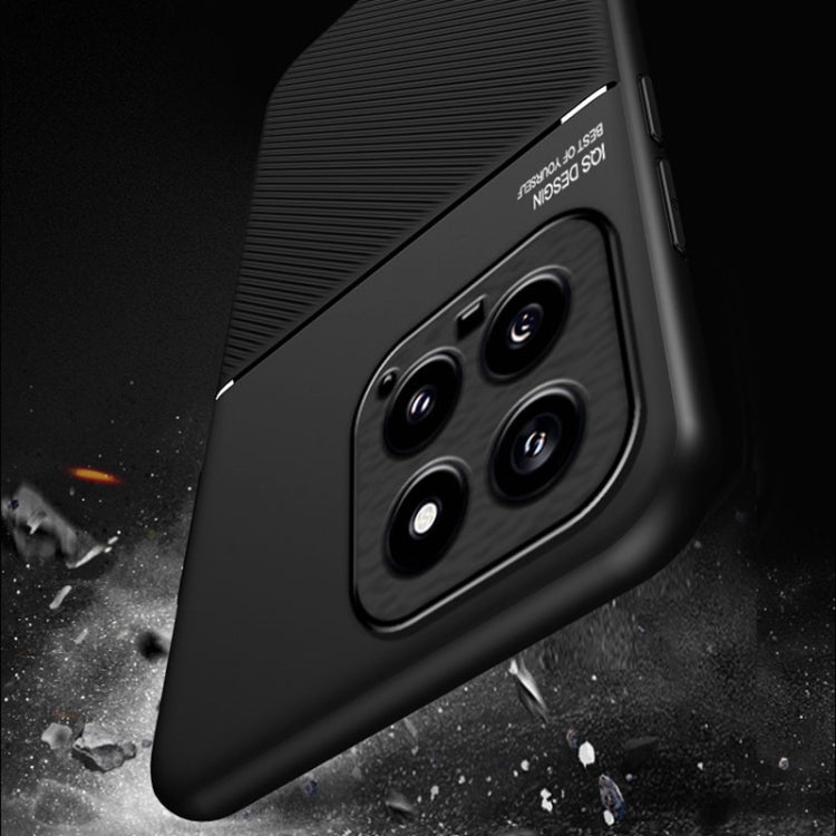 For Xiaomi 14 Pro Classic Tilt Strip Grain Magnetic Shockproof PC + TPU Phone Case(Red) by buy2fix