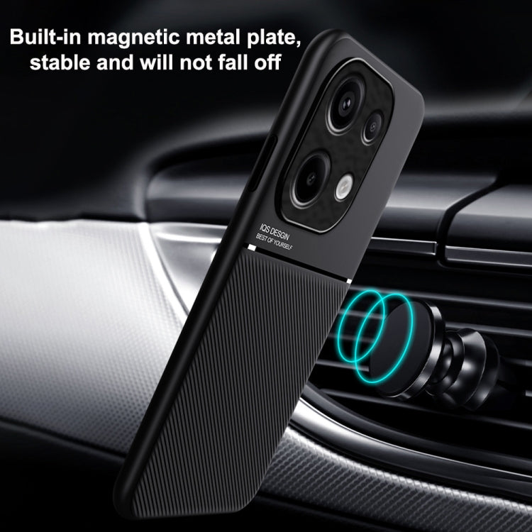 For Xiaomi Redmi Note 13 Pro 4G Classic Tilt Strip Grain Magnetic Shockproof PC + TPU Phone Case(Blue) by buy2fix