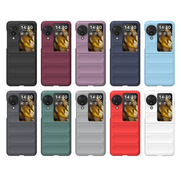 For OPPO Find N3 Flip Magic Shield Fold PC Shockproof Phone Case(Grey) - OPPO Cases by buy2fix | Online Shopping UK | buy2fix