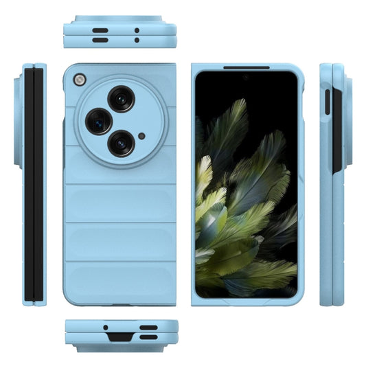 For OPPO Find N3 Magic Shield Fold PC Shockproof Phone Case(Light Blue) by buy2fix