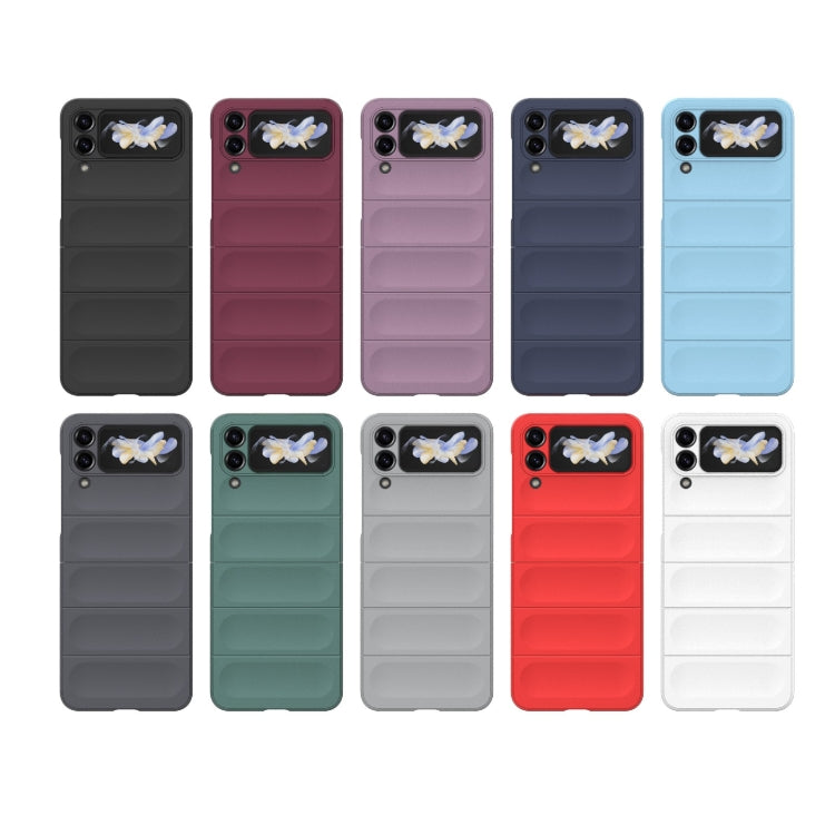 For Samsung Galaxy Z Flip4 5G Magic Shield Fold PC Shockproof Phone Case(Dark Blue) by buy2fix