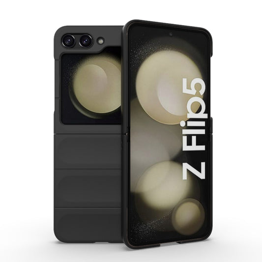 For Samsung Galaxy Z Flip5 5G Magic Shield Fold PC Shockproof Phone Case(Black) - Galaxy Z Flip5 Cases by buy2fix | Online Shopping UK | buy2fix
