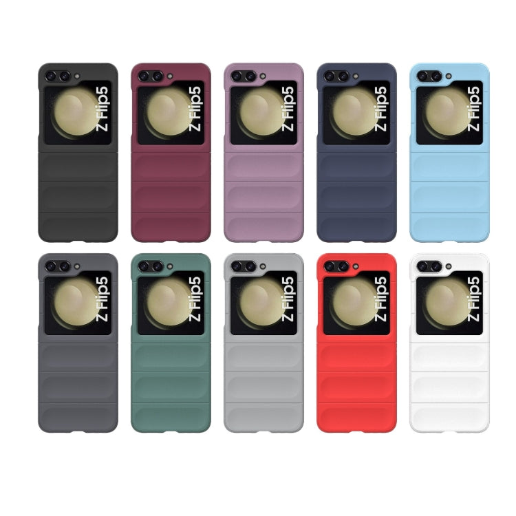 For Samsung Galaxy Z Flip5 5G Magic Shield Fold PC Shockproof Phone Case(Dark Blue) by buy2fix