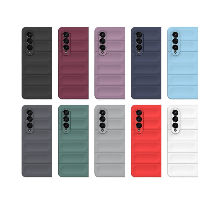 For Samsung Galaxy Z Fold4 5G Magic Shield Fold PC Shockproof Phone Case(Wine Red) by buy2fix