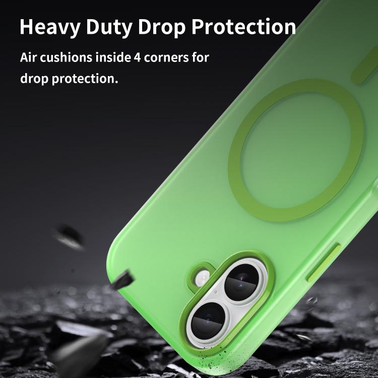 For iPhone 17 MagSafe Frosted Translucent TPU + PC Full Coverage Phone Case(Green) - iPhone 17 Cases by buy2fix | Online Shopping UK | buy2fix
