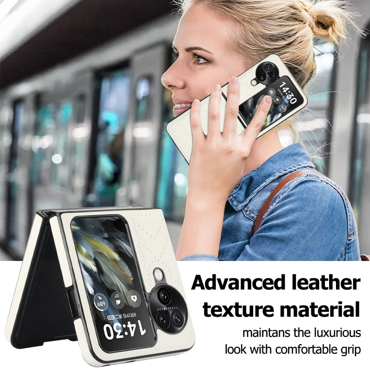 For OPPO Find N3 Flip V-shaped Folding Phone Case(White) by buy2fix