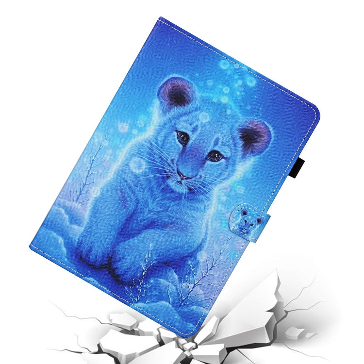 For Lenovo Tab M11/ Xiaoxin Pad 11 2024 Coloured Drawing Stitching Smart Leather Tablet Case(Little Tiger) by buy2fix