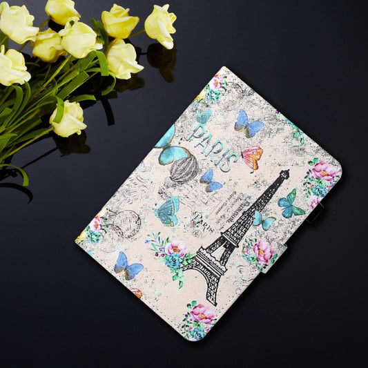 For Lenovo Tab M11/ Xiaoxin Pad 11 2024 Coloured Drawing Stitching Smart Leather Tablet Case(Tower Butterflies) by buy2fix