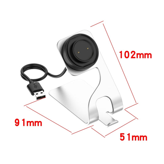 For Amazfit Active Edge A2212 Portable Magnetic Aluminum Alloy Charger Holder(Silver) by buy2fix