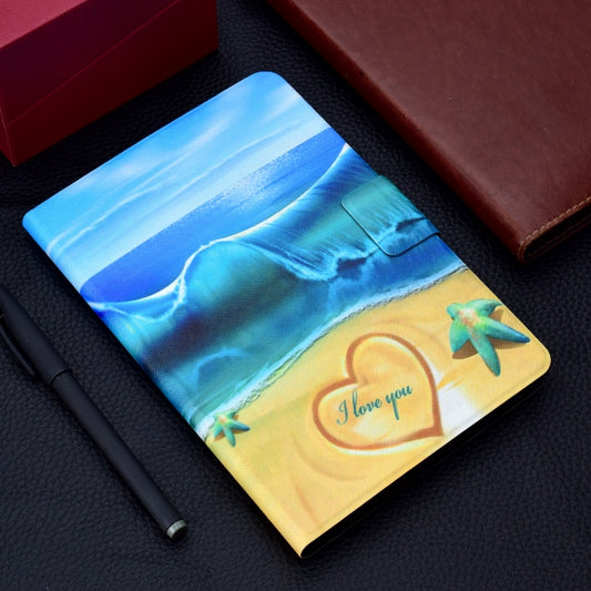 For Lenovo Tab M11/ Xiaoxin Pad 11 2024 Voltage Coloured Drawing Smart Leather Tablet Case(Blue Beach) by buy2fix