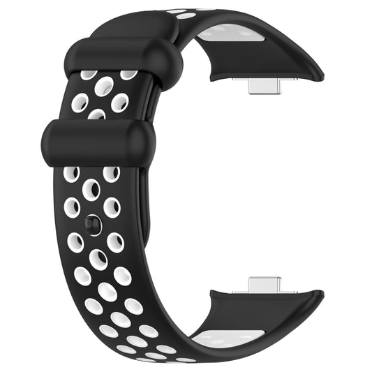 For Redmi Watch 4 Two Color Silicone Sports Watch Band(Black White) by buy2fix