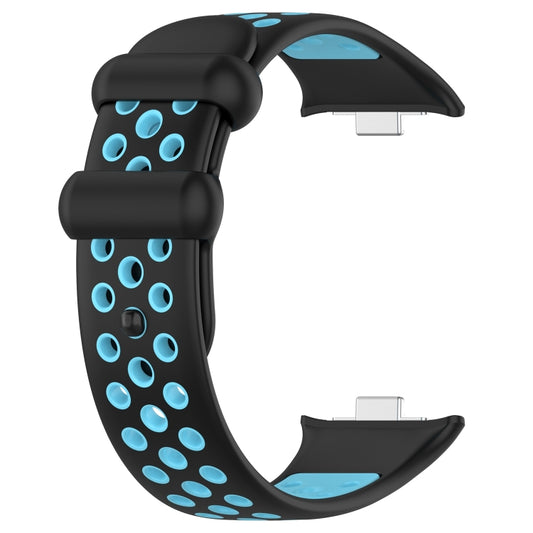 For Redmi Watch 4 Two Color Silicone Sports Watch Band(Black Blue) by buy2fix