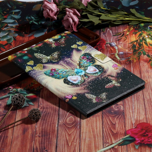 For Lenovo Tab M11/ Xiaoxin Pad 11 2024 Voltage Coloured Drawing Smart Leather Tablet Case(Butterflies) by buy2fix
