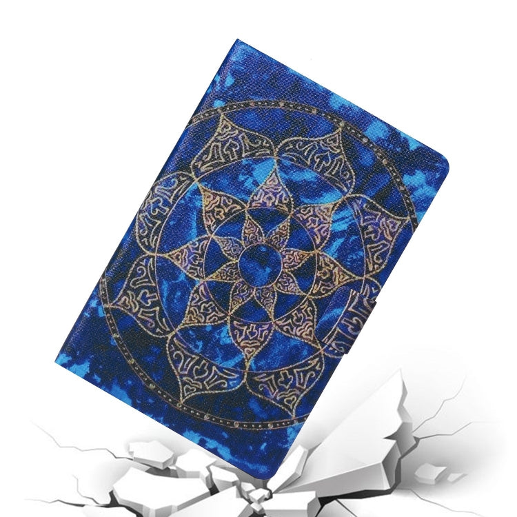For Lenovo Tab M11/ Xiaoxin Pad 11 2024 Voltage Coloured Drawing Smart Leather Tablet Case(Blue Mandala) by buy2fix