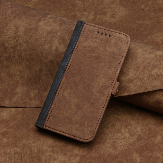 For Google Pixel 9 Pro Side Buckle Double Fold Hand Strap Leather Phone Case(Brown) by buy2fix