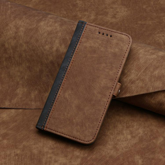 For Google Pixel 10 / Pixel 10 Pro Side Buckle Double Fold Hand Strap Leather Phone Case(Brown) - Google Cases by buy2fix | Online Shopping UK | buy2fix